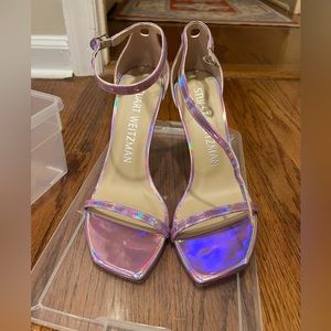 Stuart Pink Metallic Heels